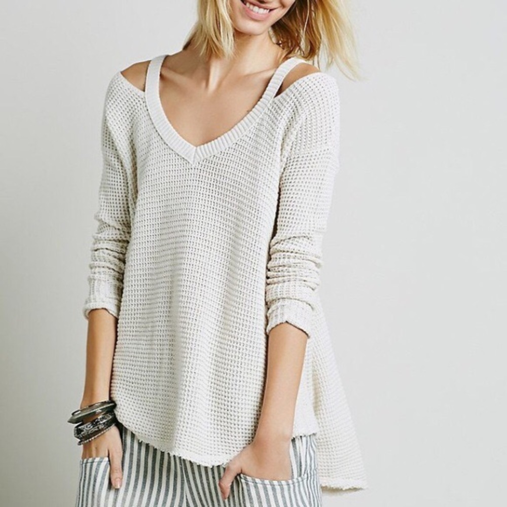 Cold Shoulder Knit Sweater